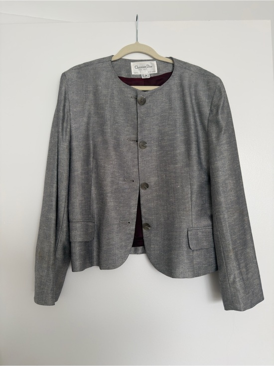 Dior Jackets & Blazers - Vintage Dior Women's Silver Jacket
